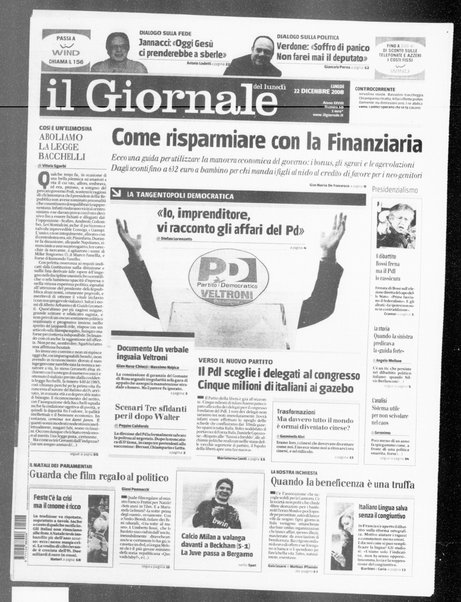 Il giornale del lunedi